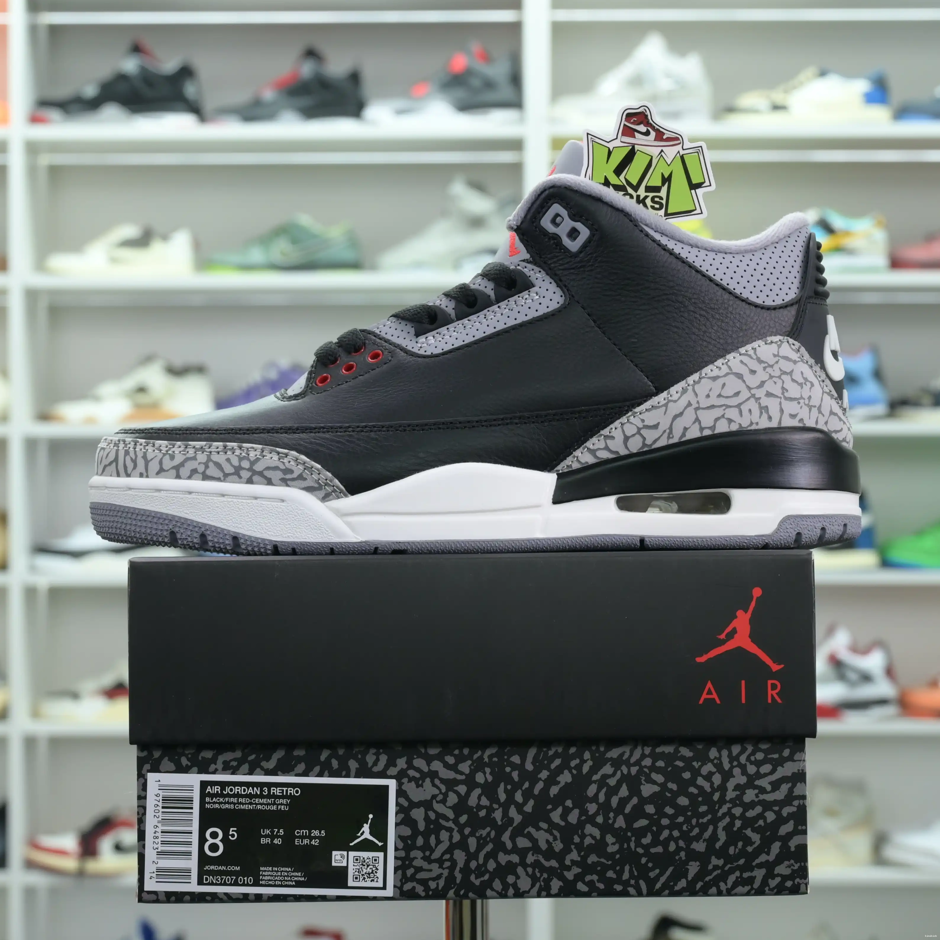 Kimikick 3“Black Reimagined” Jordan Air Cement 0501
